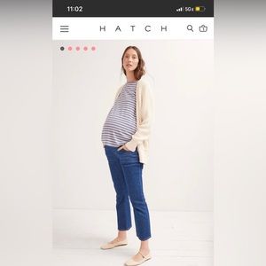 Hatch Collection Over the Bump Maternity Jeans | Size 32